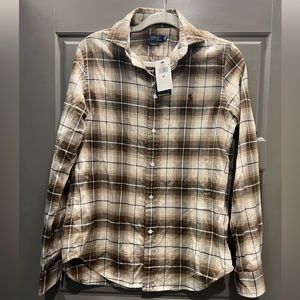 Ralph Lauren Brown Plaid Button Up
